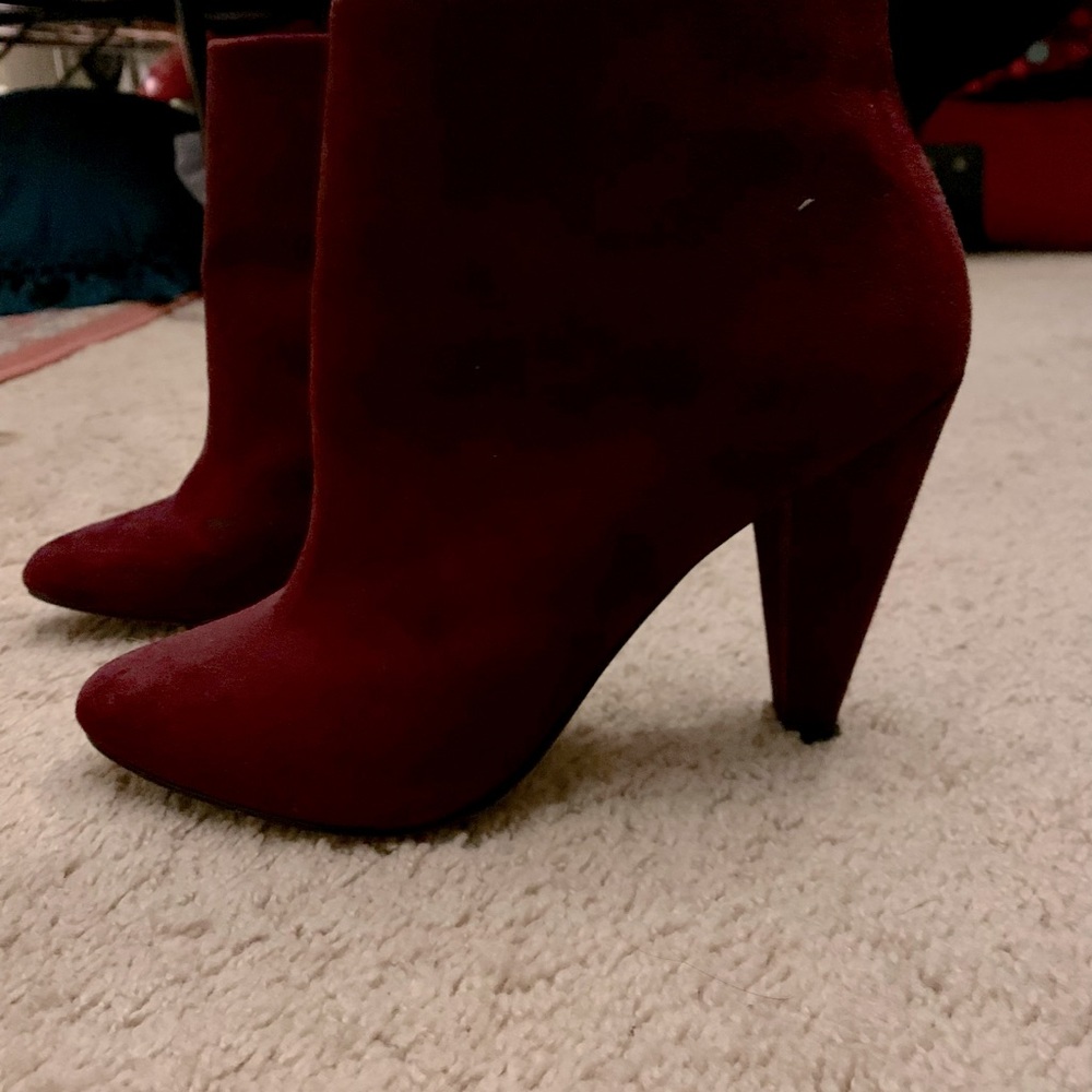 Aldo eggplant dress bootie size 7